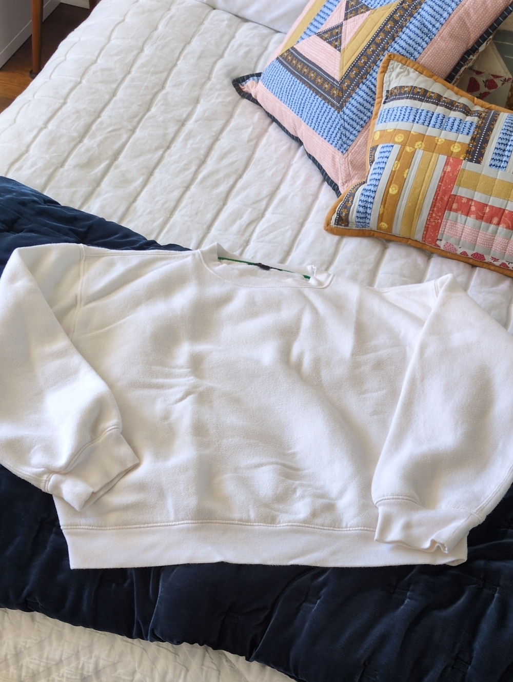 J. Crew White Crewneck Sweatshirt, Small